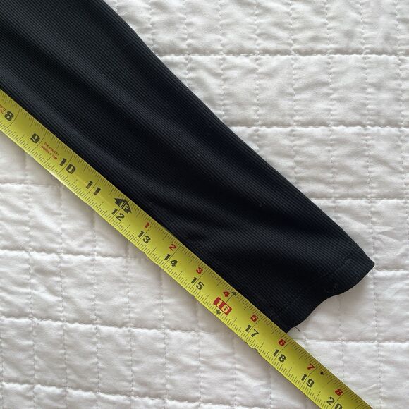 CIDER Off Shoulder Long Sleeve Ribbed Knit Black Top with Flared Sleeve Size M - Picture 8 of 10